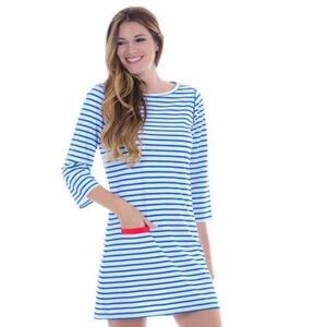 Cabana Life Women’s Striped Shift Dress - EUC